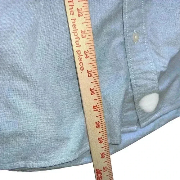 American Eagle Sz XL Relaxed Fit Cotton Button‎ Down Shirt Office Heavyweight - Picture 6 of 8